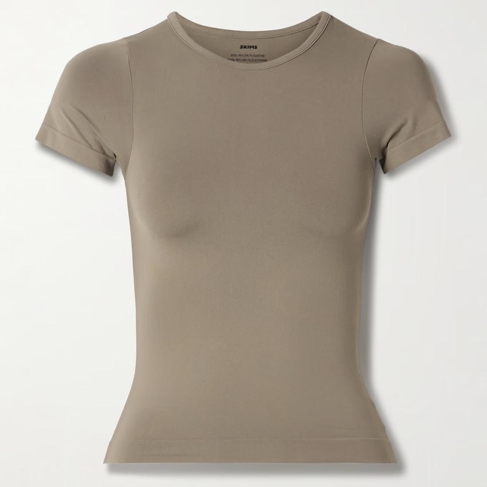 SKIMS Soft Smoothing Seamless Short-Sleeve T-Shirt SIZE XS - Picture 8 of 9